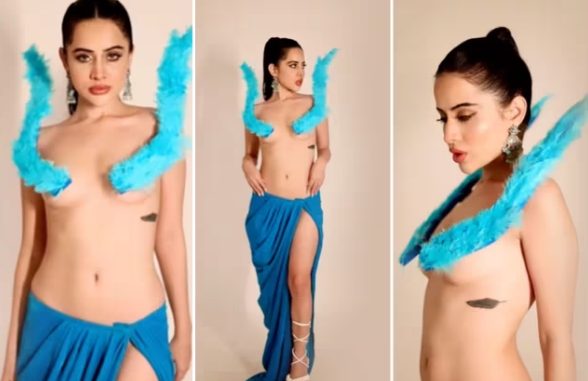 Urfi Javed rocked the internet again with her topless avatar, hidden only by wings