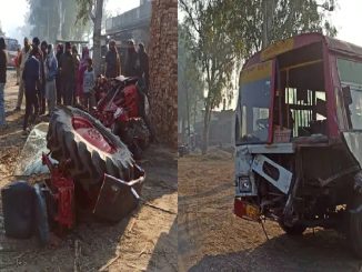 People shocked by the horrific accident in Muzaffarnagar, the tractor broke into 3 pieces due to the collision of the roadways, there was an outcry