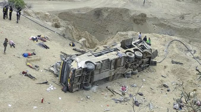 Horrific accident: Bus full of passengers fell down the cliff, dead bodies scattered far and wide