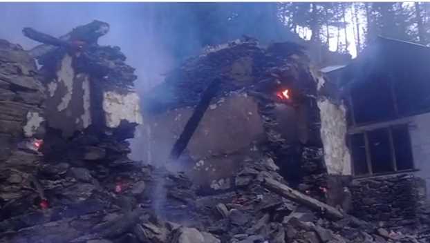 Fierce fire in Himachal's Rampur: House burnt to ashes, 70-year-old woman burnt alive