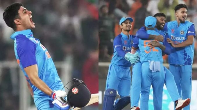 Team India got its biggest win, Shubman Gill's stormy century, the bowlers broke...