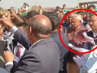 A piece of chair came flying towards Nitish Kumar during Samadhan Yatra; CM narrowly escaped