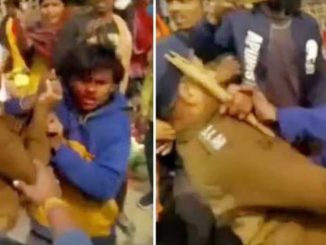 E-rickshaw driver beaten up in Bihar, people thrashed the inspector, video viral