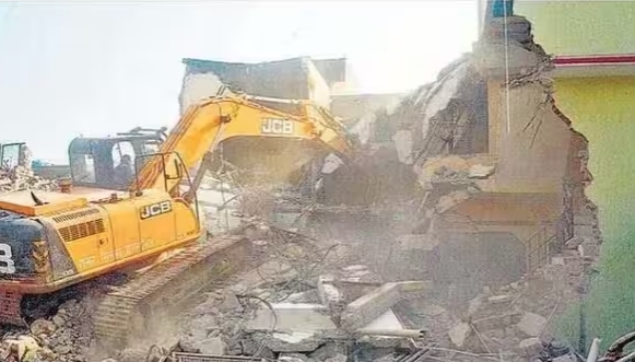 Bulldozer runs on suspended ASP Divya's resort demanding 2 crores in Rajasthan, ruins it