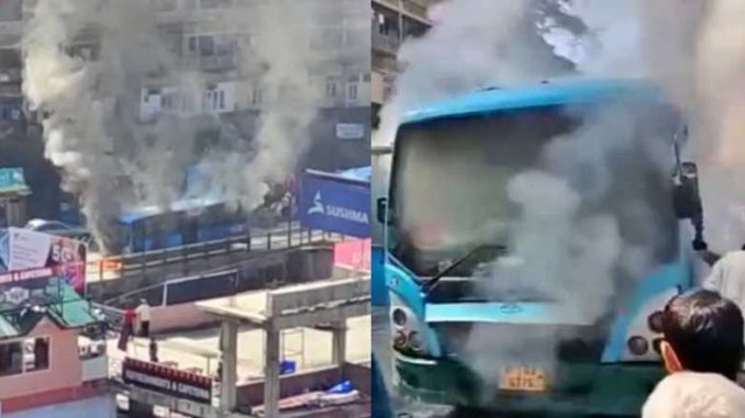 HRTC bus catches fire in Shimla: All passengers safe, fire brigade douses fire