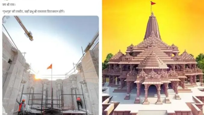 Ram Mandir: Ramlala will sit here in the Shri Ram temple of Ayodhya, the first picture of the sanctum sanctorum surfaced