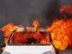 Car burnt to ashes on Chittorgarh-Kota highway, hotel owner burnt to death, police recovered skeleton