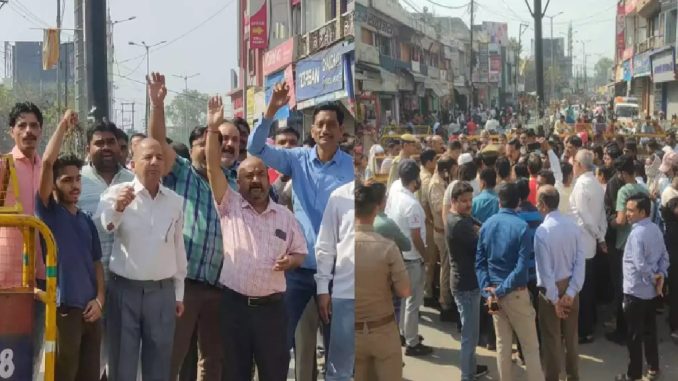 In Muzaffarnagar, day-long ruckus among the traders, sloganeering, jammed for opening the cut