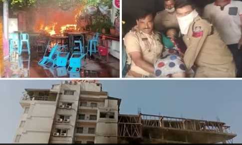 Fire broke out in Indore hotel due to short circuit, 46 people trapped inside, screams