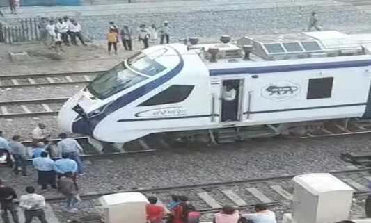 Accident in Gwalior, Madhya Pradesh's first Vande Bharat train became victim, train was going from Nizamuddin to Bhopal