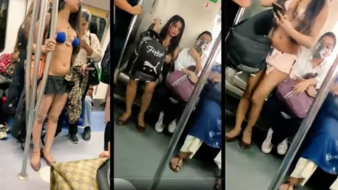 Girl traveling in bikini in Delhi Metro came in front, gave shocking answer on viral picture