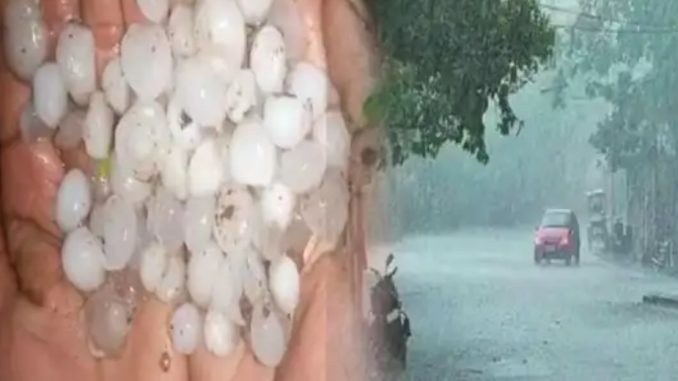 Hail fell with storm in Rajasthan, rain in Hanumangarh, Ganganagar, Bikaner; The weather will remain like this for the next three days