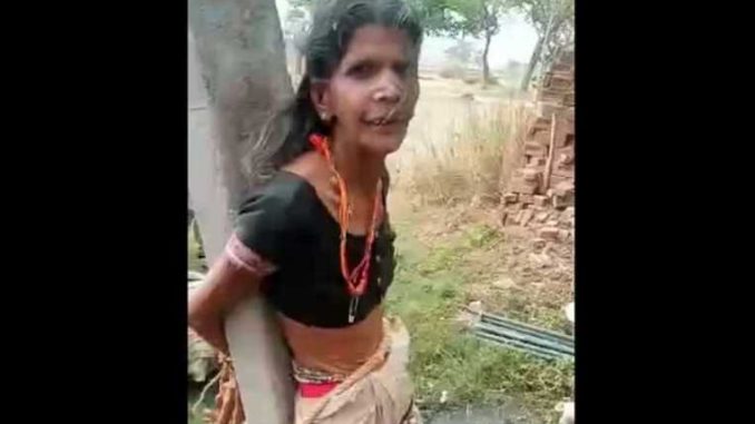 In Bihar, after tying a woman to an electric pole and thrashing her as a witch, the accused returned her to the police