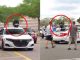 In a hurry, the father forgot to keep the child in the pram on the roof of the car and started driving, video will blow your senses