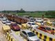 Muzaffarnagar: When people went out for a walk, there was a queue of vehicles at the toll