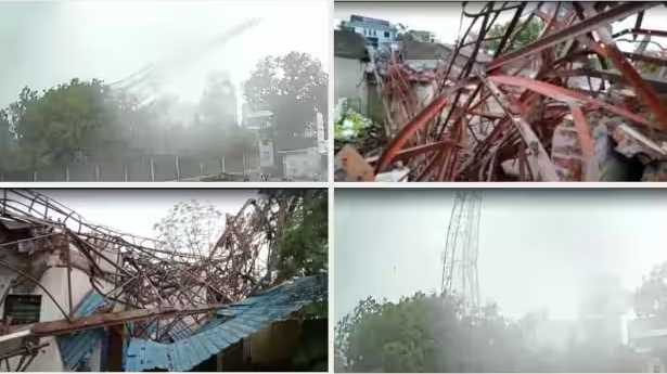 Strong thunderstorm in Madhya Pradesh, BSNL tower collapses, 3 injured; rain alert issued