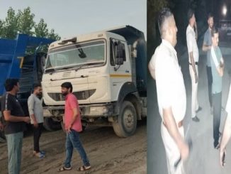 Uproar on Yamuna sand: Panipat and UP contractors face to face, SDM challans overloaded vehicles