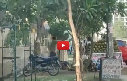 If you are fond of coconut water, then watch this video! This act of a man was caught on camera in Greater Noida