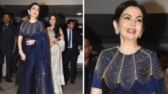 Eyes fixed on Nita Ambani's necklace, future daughter-in-law's pearl blouse failed