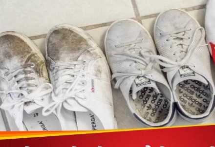Follow these 5 easy tips to shine dirty white shoes, the shoes will become like new.