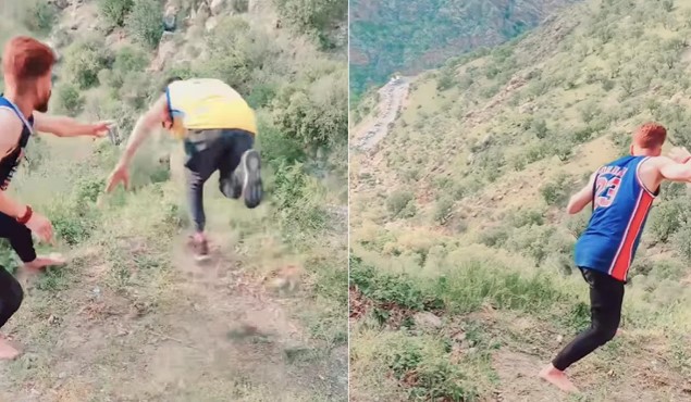 The person was doing stunts on the banks of the valley for the sake of reel, fell into the ditch after colliding with Gulati, friends kept making video