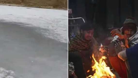 Severe cold, rivers and lakes frozen in Himachal; Temperature dropped to -15 degrees