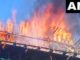 Just now: A massive fire broke out in the under construction RRTS station in Meerut, creating chaos.