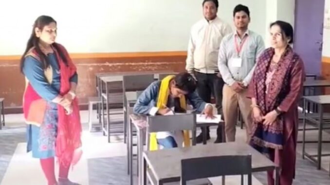 A team of 8 employees was deployed for one student who came to give her paper, know the whole matter