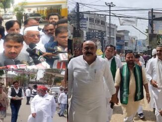Many stalwarts including SP candidates Iqra Hasan and Imran Masood, Harendra Malik arrived to file nomination, clash with police.