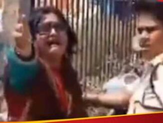 As soon as the challan was issued, the woman created a ruckus, what she did on the road will shock you, watch the video