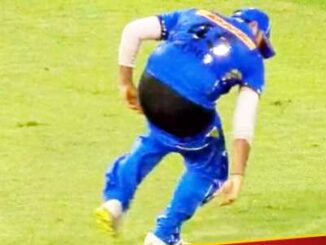Rohit became victim of a strange incident when his pants slipped in the live match; The catch was also dropped
