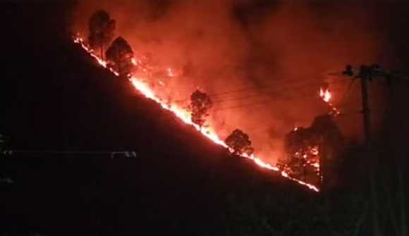 Mountains are full of smoke...forests are burning continuously, fire is not coming under control at many places.