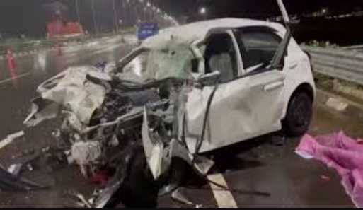 Horrific road accident in Kaithal: 3 people of the same family died, the family was returning after visiting Khatu Shyam.