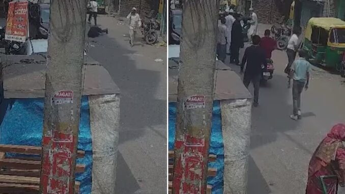 Came from behind, shot him on the head in the middle of the road... Sensational CCTV footage of Delhi surfaced