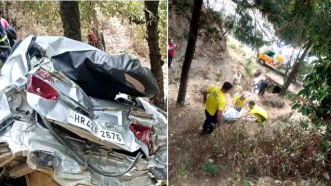 Tragic road accident in Mussoorie, three people from Haryana died on the spot