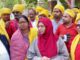 Hina Shahab filed independent nomination in Siwan, supporters seen wearing saffron and yellow gamchha