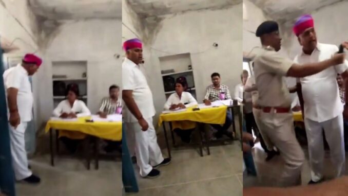Shergarh MLA Babusinh Rathod was seen threatening the soldiers! The video created a sensation on social media