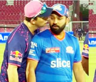 An attempt was made to kiss the hitman in the middle of the field, Rohit was shocked; Video created a stir