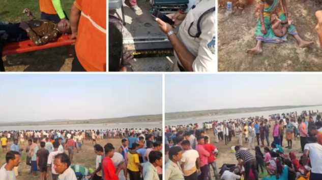 Chhattisgarh: 8 died after boat capsized in Mahanadi, bodies of 7 found, 50 people were in the boat.