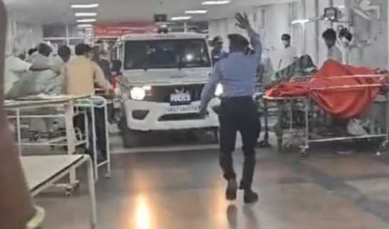 Police car reached inside the emergency ward of AIIMS Rishikesh, doctor arrested in sexual harassment case-
