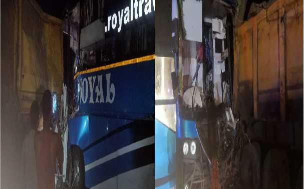 Big accident in Chhattisgarh… Passenger bus collided with a speeding truck, 7 got broken arms and legs, created an uproar.