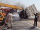 Two trucks collided head-on in Rajasthan, one burnt to death