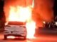 Fire broke out in a moving car on Madhya Pradesh over bridge, five people saved their lives by jumping