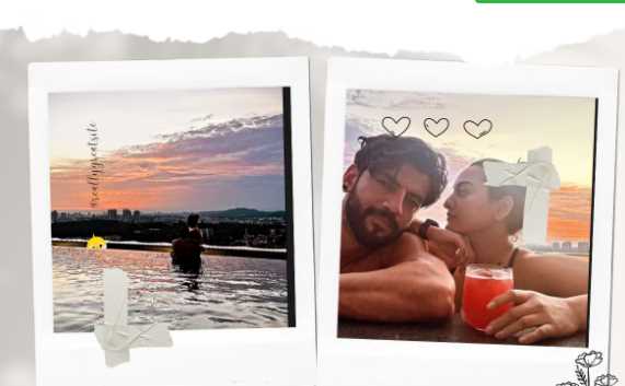 Husband Zaheer Iqbal romanced Sonakshi Sinha in the pool by carrying her in his lap, first romantic pictures of honeymoon