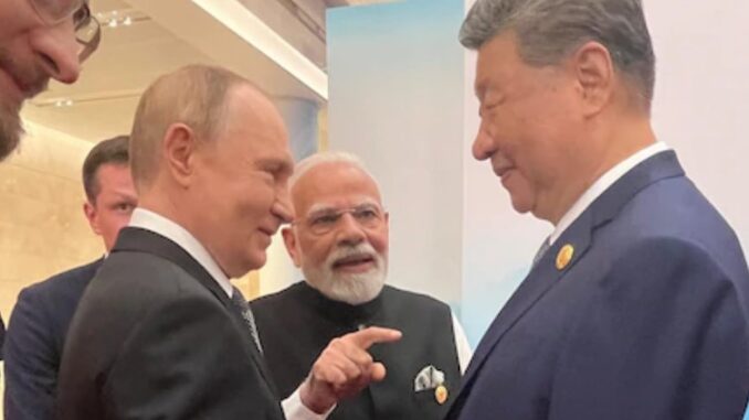 Putin clenched his fist, Jinping smiled and Modi laughed and said...