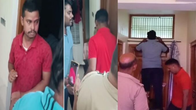 Half naked female police officer was in the room with her lover, constable, suddenly her constable husband came and then...