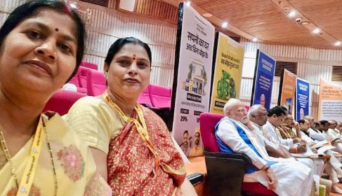 PM Modi was seen sitting in the last row at the 'BJP's strength' party workshop