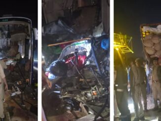 Major accident on UP expressway: Sleeper bus collides with mini truck, causing chaos