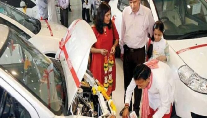 Crowds gathered to buy bikes for Rs 55,000 and cars for Rs 3.50 lakh.