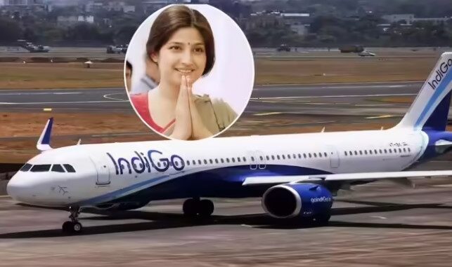Just now: Dimple Yadav's little girl Jaan, at Lucknow airport...